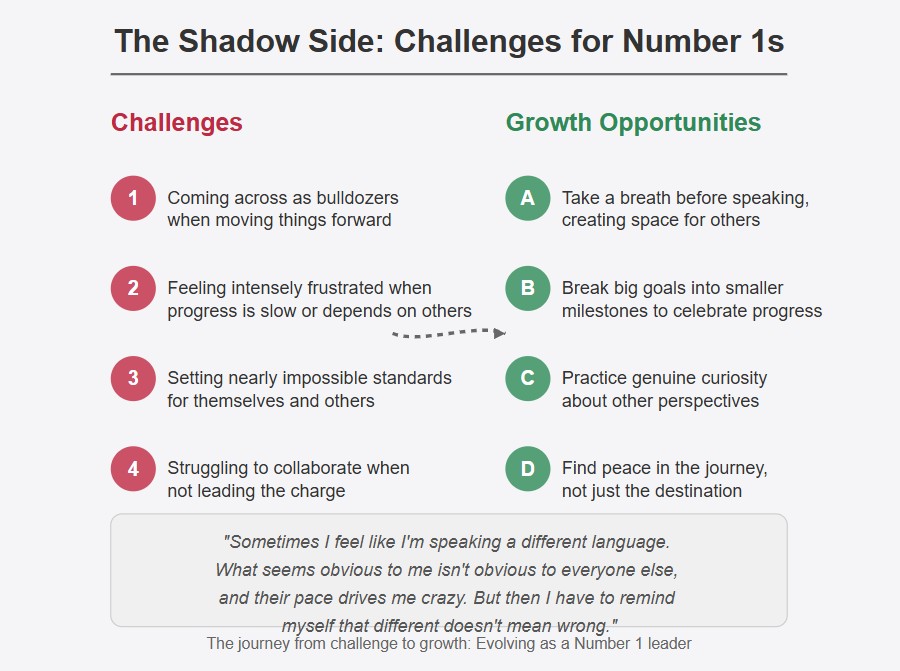 shadow side of number 1